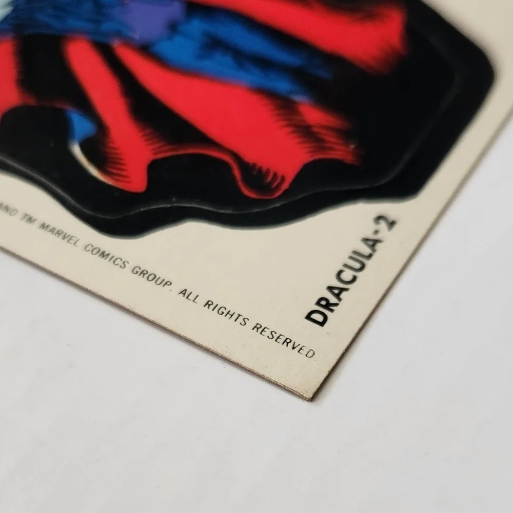 ✨Vintage 1975 Topps Marvel Comic Book Heroes Sticker - DRACULA #2 - Near Mint